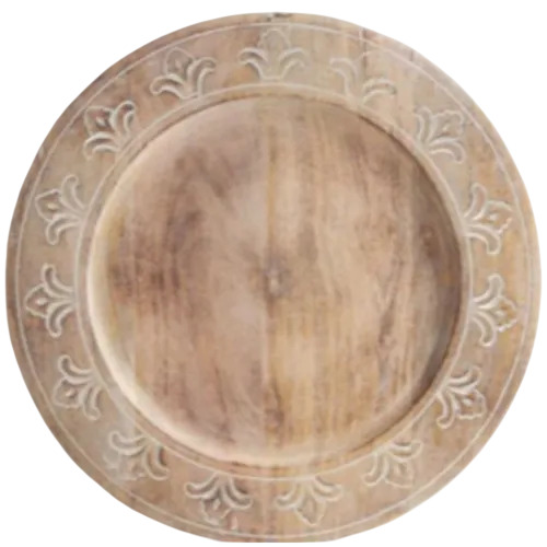 Round Wooden Serving Tray
