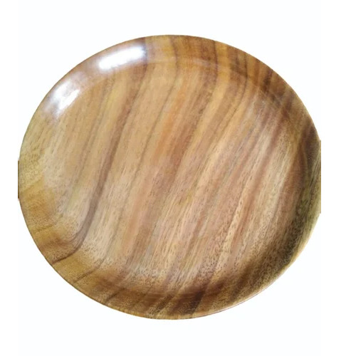 10 Inch Wood Dinner Plate