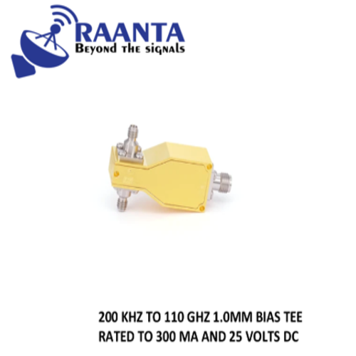 200 KHz to 110 GHz 1.0mm Bias Tee Rated to 300 mA And 25 Volts DC