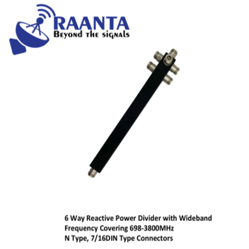 6 Way Reactive Power Divider with Wideband Frequency