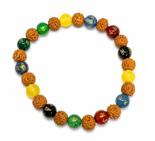 7 Chakra Stones And Rudraksha Bracelet