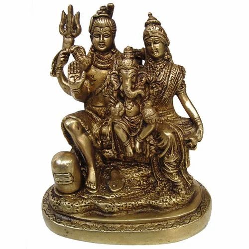 Brass Shiva Family Statue