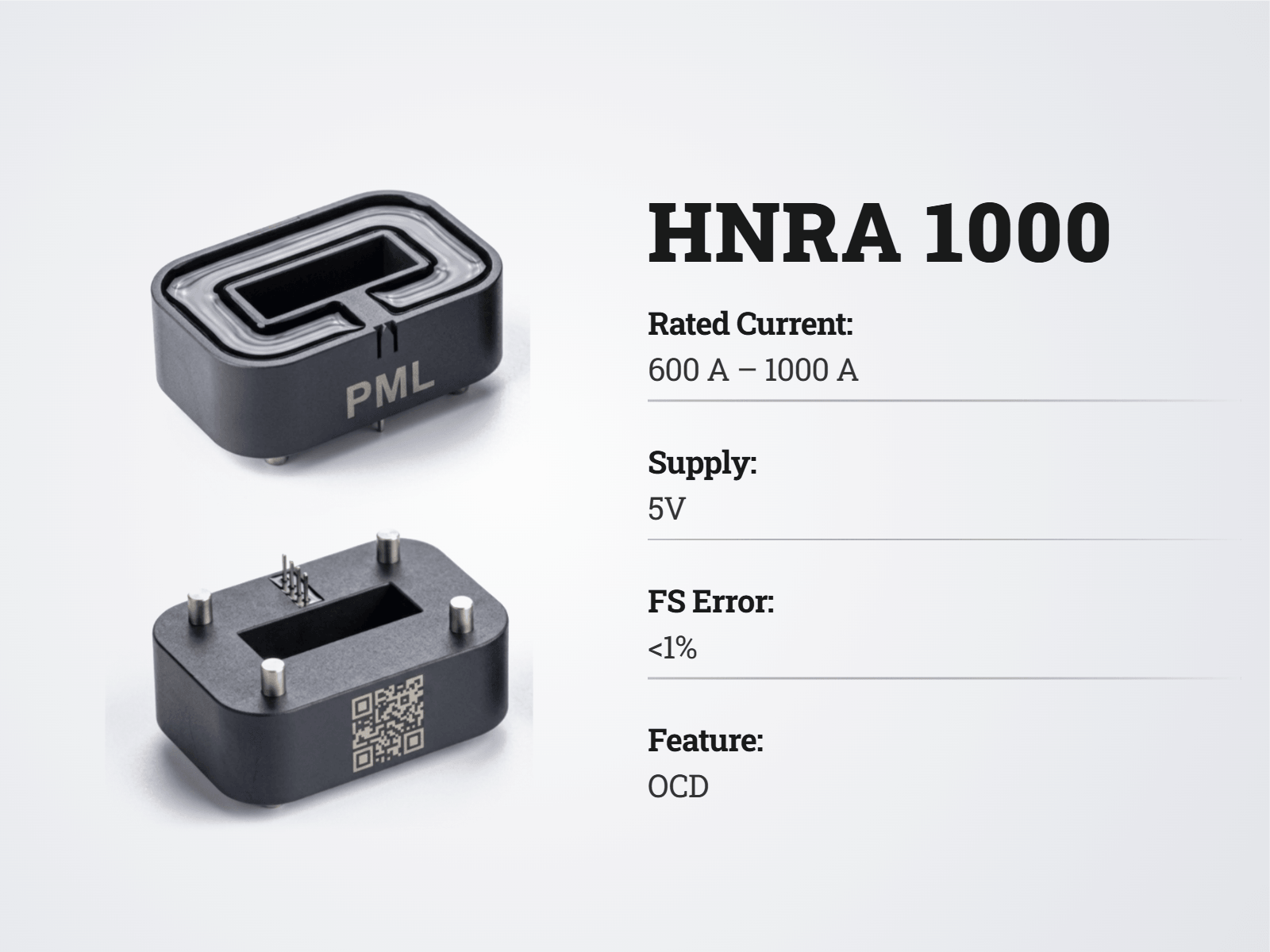 Hnra 1000 Current Sensor - Material: Thermoplastic Housing With Tinned Copper Pins