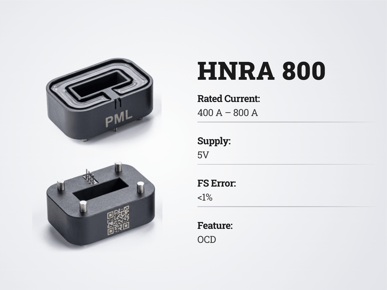 Hnra 800 Current Sensor - Material: Thermoplastic Housing With Tinned Copper Pins
