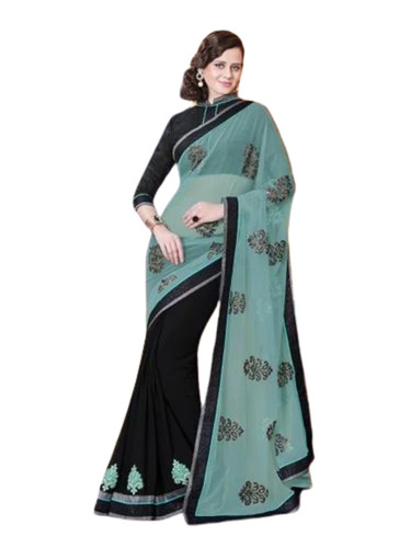 Net Embroidered Saree