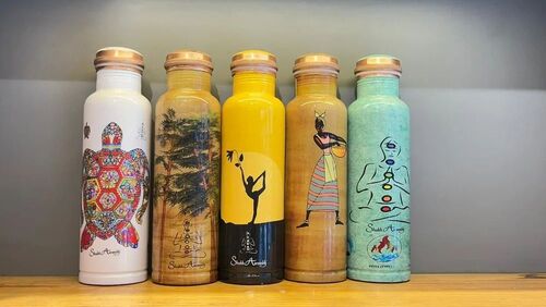 Printed Copper Water Bottle