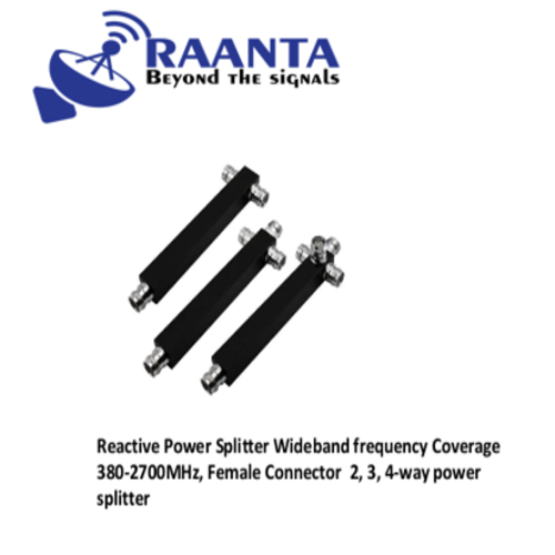 Reactive Power Splitter Wideband frequency Coverage 380-2700MHz Female Connector 2 3 4-way Power Splitter