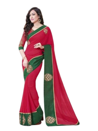 Simple Butta Work Georgette Saree