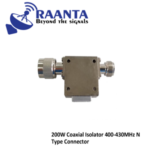200W Coaxial Isolator 400-430MHz N Type Connector