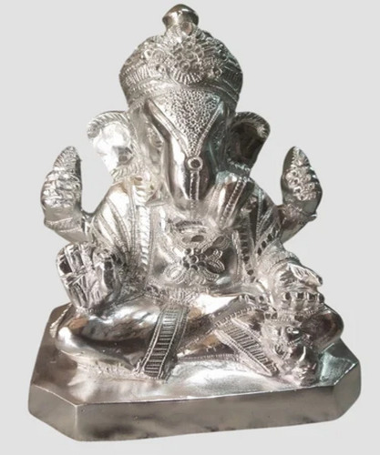 99% Pure Silver Ganesh Statue