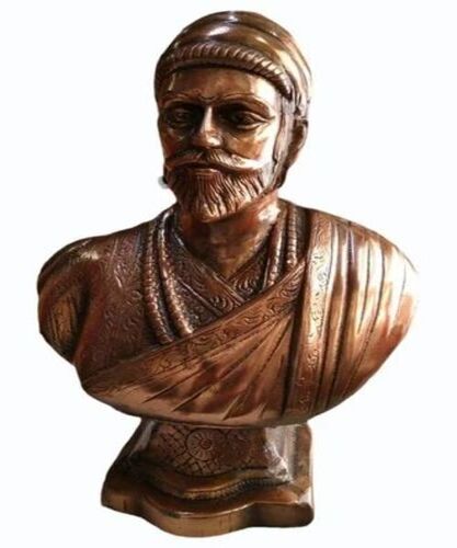 Brass Shivaji Statues - Color: Rose Gold
