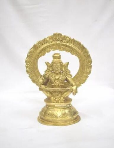 God Ayyappa With Thiruvachi Brass Statue