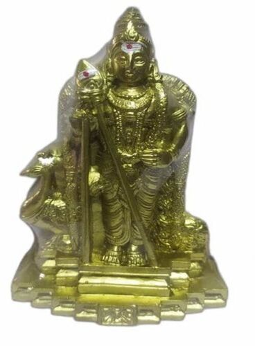 Golden Color God Murugan Statue