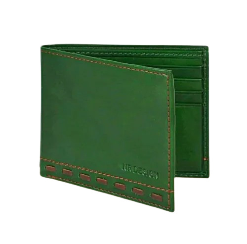 Green Color Genuine Leather Wallet For Men