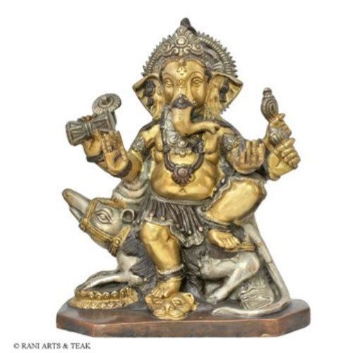 Lord Ganesha On Mouse Statue