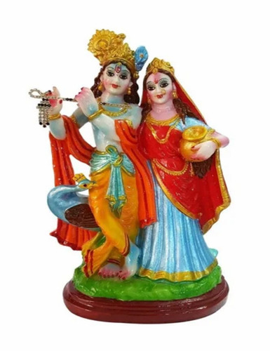 Multicolor Radha Krishna Statues
