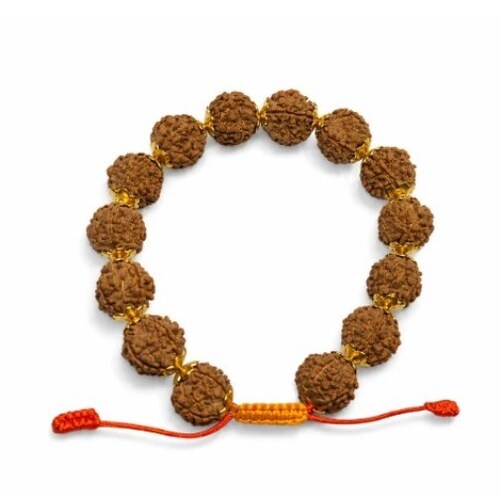 Red Jasper And Rudraksha Bracelet