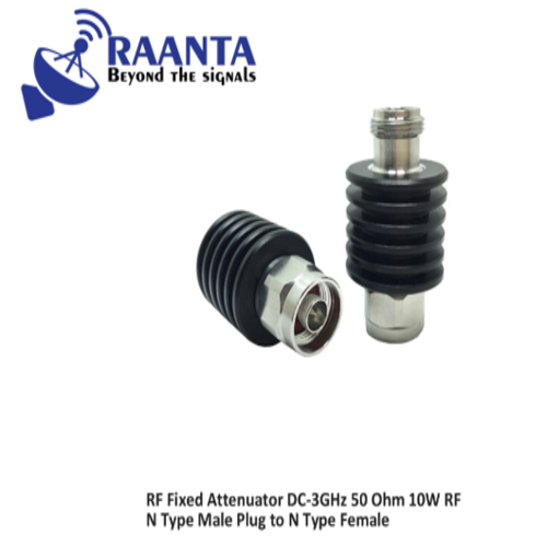 RF Fixed Attenuator DC-3GHz 50 Ohm 10W RF N Type Male Plug to N Type Female
