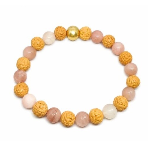 Sun Stone And Rudraksha Bracelet
