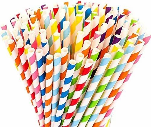 6mm Striped Disposable Paper Straw