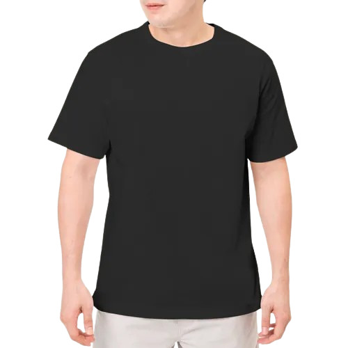 Black Color Plain Cotton T Shirt