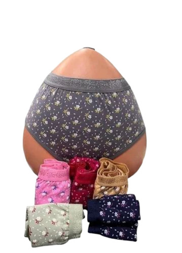 Grey Color Cotton Printed Panties