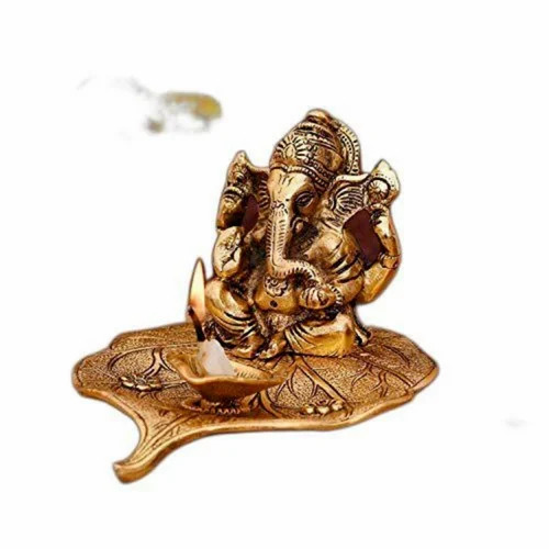 On Leaf Lord Ganesha Statue
