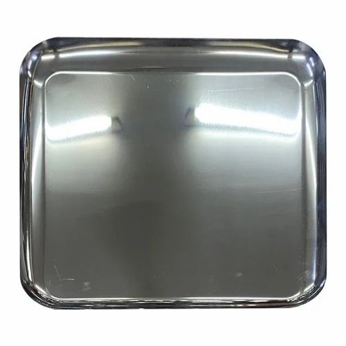 Square Stainless Steel Dinner Plate