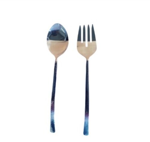Stainless Steel Curve Handle Spoon Fork Cutlery Set