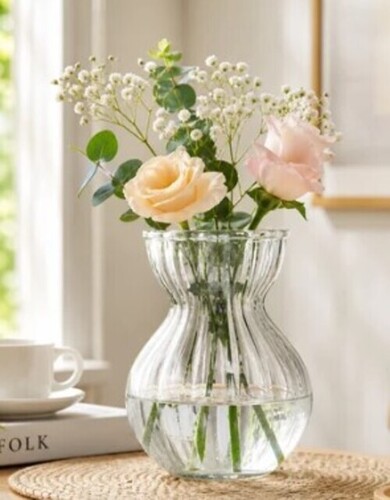 Clear Glass Flower Vase