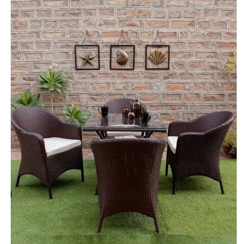 Designer Cane Dining Chair Table Set