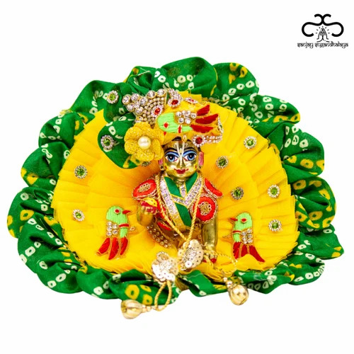 Green And Yellow Laddu Gopal Poshak