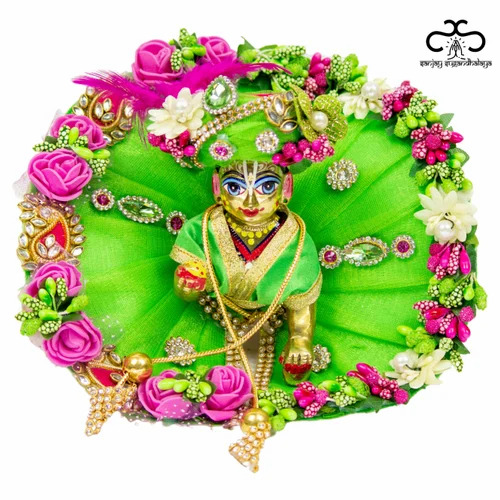 Green Designer Laddu Gopal Poshak