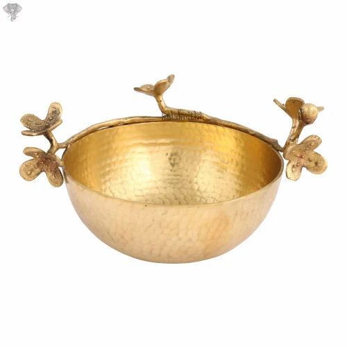 Kalakrithi Round Brass Fruit Bowl