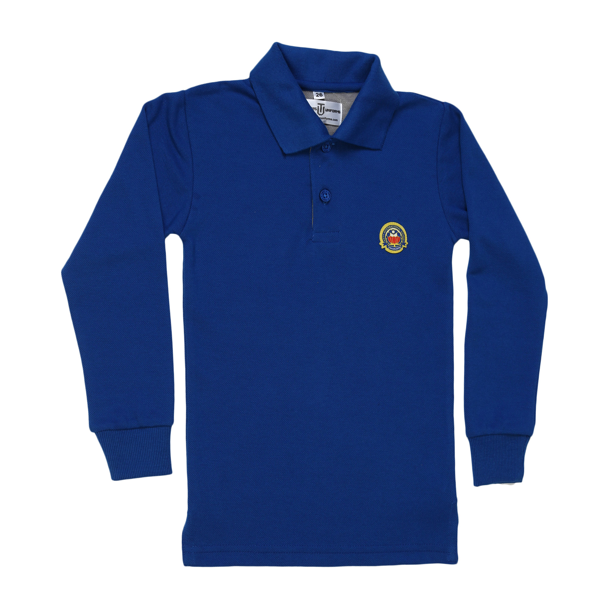 Kids Uniform Full Sleeves T-Shirt - Color: Blue