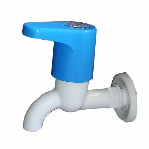 Plastic Bib Cock - Color: White And Blue