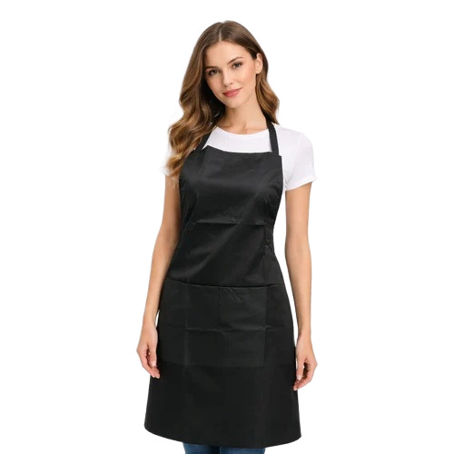 SA 2013 Black Polyester Printed Salon Apron