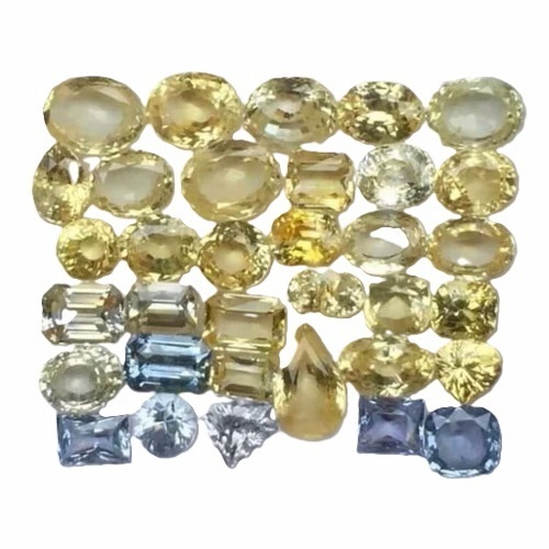 Salon Yellow And Blue Sappire Gemstone