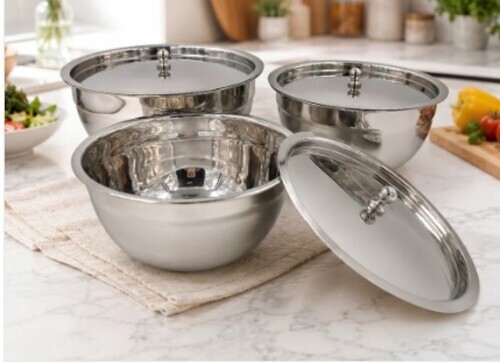 Stainless Steel Classic Serving Bowl Set