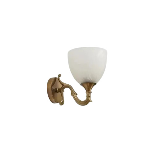 Toleo Stone Look Glass Antique Brass And Metal Wall Light