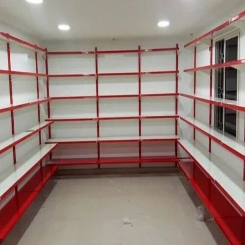 White Super Market Display Racks