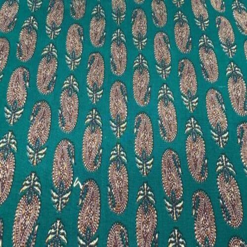 Blue Printed Cotton Fabric