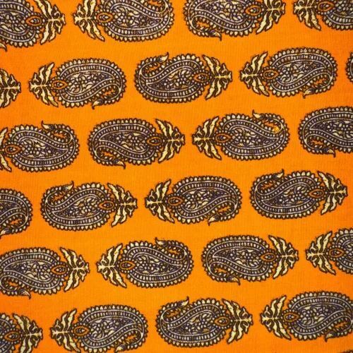 Yellow Printed Cotton Fabric