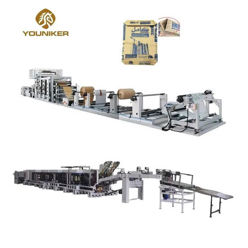 Youniker Valve Bag Multiwall Kraft Paper Cement Bag Making Machine