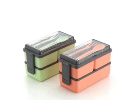 3 Container Plastic Lunch Box - Color: Comes In Various Colors