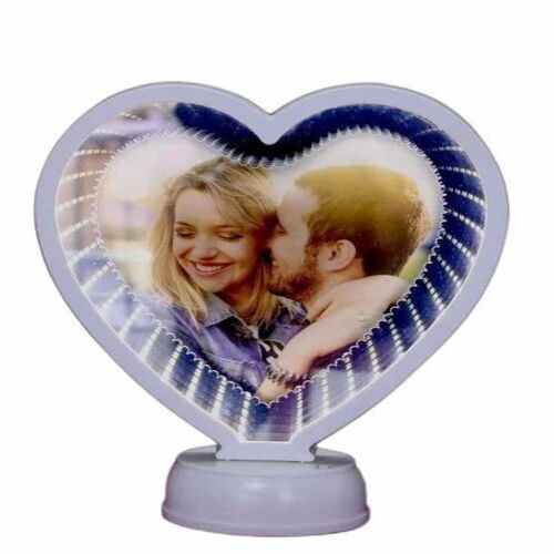3d Heart Mirror Photo Frame