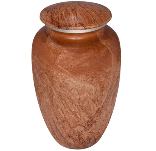Brown Polished Brass Cremation Urns