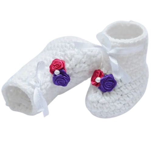 Daisy Crochet Baby Booties