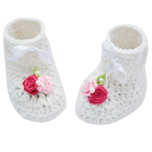 Gerbera Crochet Baby Booties