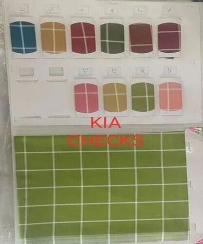 Green Check Pattern Fabric